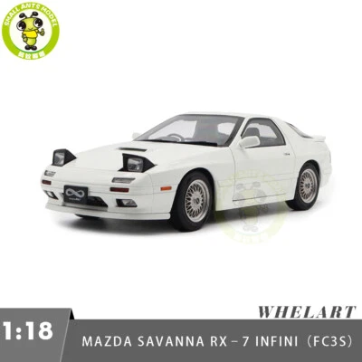 1/18 Mazda Savanna RX-7 RX 7 FC3S Whelart White Diecast Model Toy Car Gifts - Image 1 of 4