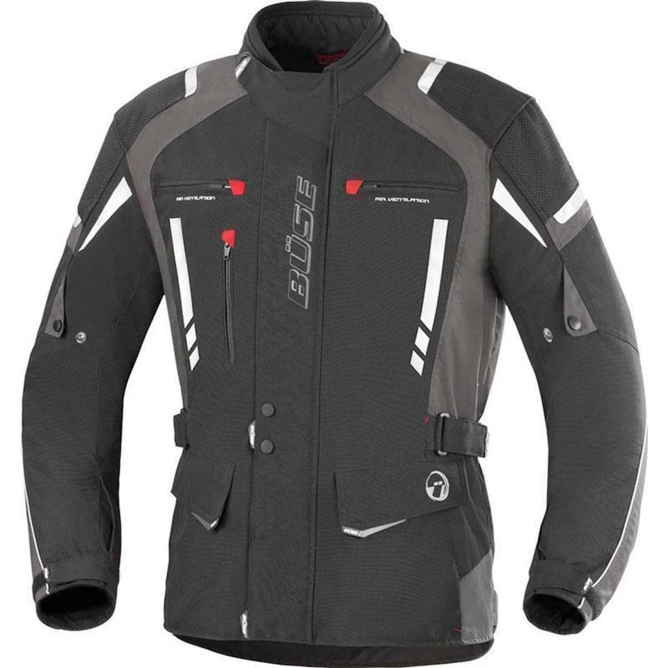 Motorradjacke Herren Büse Torino Pro Jacke Textil  schwarz/Anthrazit Wasserdicht - Bild 1 von 1