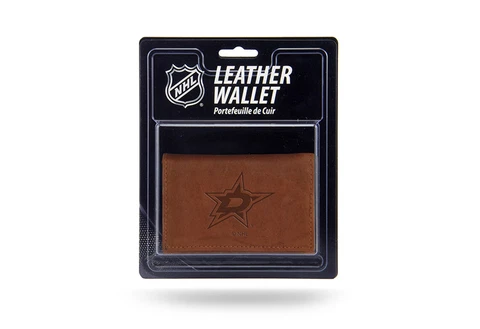 Dallas Stars Leather Tri Fold Wallet Embossed Logo Cover