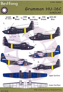 Bestfong Decals 1/144 GRUMMAN HU-16 ALBATROSS Republic of China Air Force - Picture 1 of 1