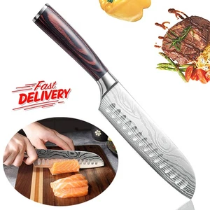 Küchenmesser Profi Kochmesser Japanisches Damast Edelstahl Santoku Messer Scharf - Bild 1 von 13
