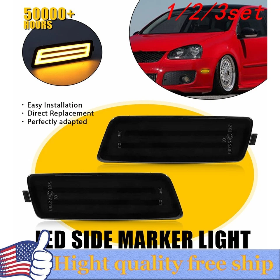 2/4x Luz Indicadora Lateral LED Delantera Lámpara Para MK5 05-10 Volkswagen Jetta Foto 1 de 1