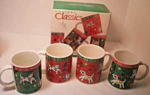 Riviera Van Beers for Signature: 4 DOGGY & KITTY Christmas Classics Tassen: EXC: NR - Bild 1 von 5
