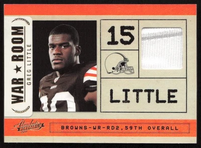 2011 Panini Absolute Memorabilia War Room Materials Greg Little #16 Browns - Image 1 of 2