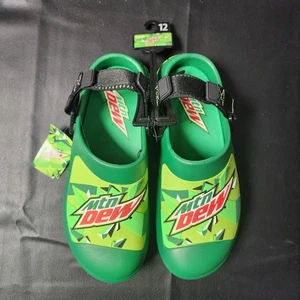 Mountain Dew Clogs Unisex Erwachsene Slipper Sandalen ultraleicht Größe 12 neu mit Etikett - Bild 1 von 8