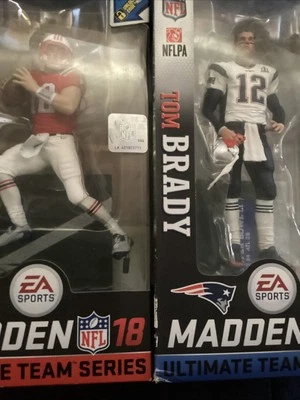 Tom Brady Patriots 2 Figures McFarlane Madden 18 Ultimate Team - Image 1 of 4