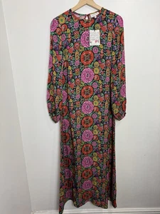 Liberty Of London Begonia Garden Column Midi Dress Small New With Tags - Picture 1 of 8