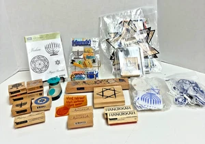Jewish Hanukkah Chanukah Rubber Stamps & More  Large Lot - Picture 1 of 14