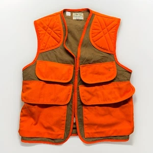 VTG S/M Pennys Upland Bird Small Game Hunting Vest Orange Brown Padded Shoulders - Picture 1 of 19
