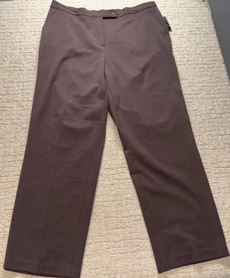 Investments Women’s 18W Slim FX Technology Pants Espresso Brown Straight Leg - Image 1 of 4