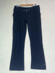 Columbia Omni Shield Cargo Hiking Outdoor Pants Womens 12 Solid Black - Picture 1 of 10
