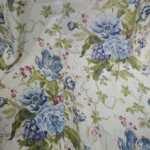 Sanderson Optionen gefütterte Vorhänge Baumwolle Blumenmuster blau weiß grün Farbe W42" T71" - Bild 1 von 13