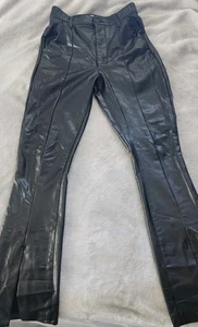 Abercrombie & Fitch The Skinny Ultra High Rise Kunstlederhose Schwarz Größe 25-0 - Bild 1 von 8