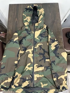 HUF Camo Reflective Double Zipper Skate Jacket Windbreaker Hooded - Size Large - Bild 1 von 22