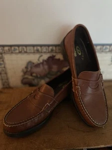 Dexter Shoes Womens 7.5 Penny Loafers Brown Slip On - Imagen 1 de 7