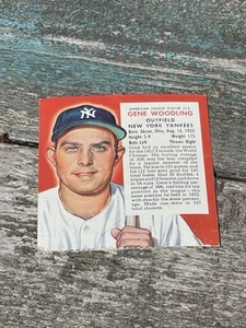 1954 Red Man Kautabak Gene Woodling New York Yankees - Bild 1 von 2