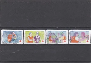 FRANCE 2025.LA CROIX-ROUGE FRANCAISE. LOT DE 4 TIMBRES ADHESIFS CACHETS RONDS - Picture 1 of 1