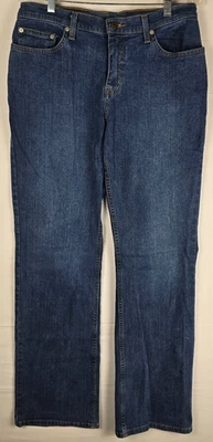 Pantalones de mezclilla Sonoma Life+Style elásticos de pierna recta talla 10 lavado oscuro armario grapa Foto 1 de 4