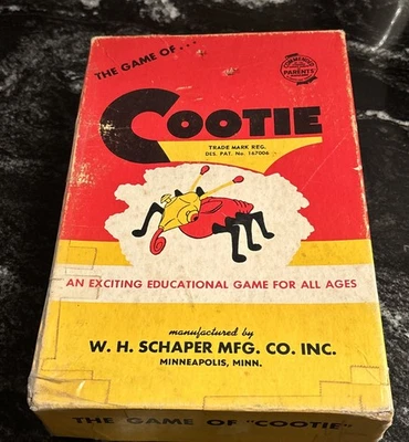 Juego de Cootie Vintage Completo Clásico 1949 Juguete por Schaper Foto 1 de 4