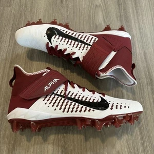 Nike Alpha Menace Pro 2 Mid Football Cleats Mens Size 14.5 White Red  BV3945-106 - Picture 1 of 5