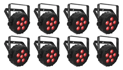 (8) Chauvet DJ SLIMPAR T6 BT ILS D-Fi USB DMX RGB LED Wash Up-Lights w/Bluetooth - Image 1 of 4