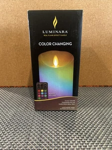 Luminara flammenlose farbwechselnde LED-Kerze 3" x 6,5", Echtwachs bewegliche Flamme - Bild 1 von 3