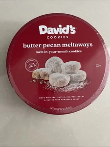 David’s Cookies 0045-0521 Butter Pekannuss Meltaways Dose - 32oz - Bild 1 von 3