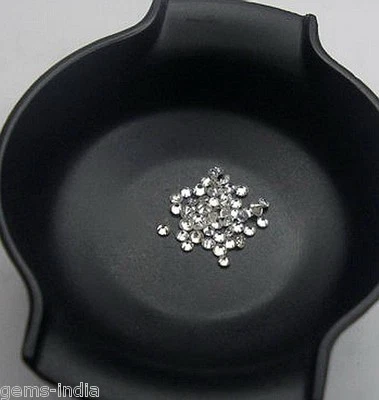 GEMS-INDIA 50 Diamants, 1.2-1.7mm/0.50CT Naturel Blanc Diamants Ronds en Gros Lot Gemme EDH
