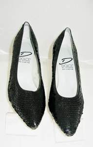 Dolce by Pierre~Sz 11 Womens Pumps Heels Black Sequin Party Glitter Clubwear NEW - Picture 1 of 10