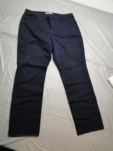 Gloria Vanderbilt Khaki Unlimited Black Cotton Pants - Size 14 - Picture 1 of 4