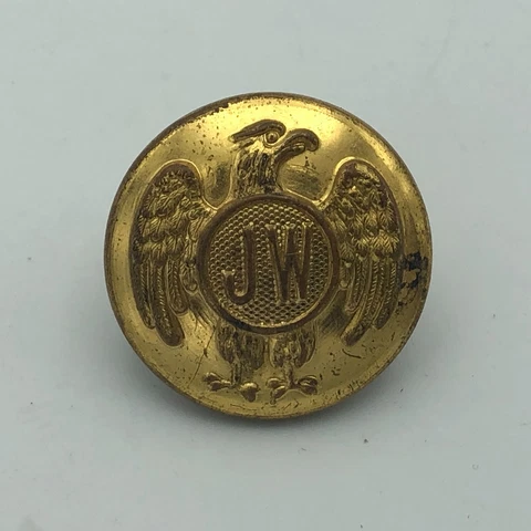 Vtg Antique JW Eagle John Wanamaker's Department Store Employee Uniform Button Cover