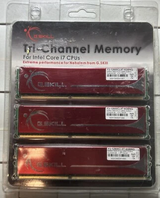 Vintage G. Skill Tri Channel Desktop Memory For Intel Core I7 2048x3 DDR3-1600 - Image 1 of 2