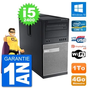 PC tour DELL 7010 Intel Core i5-2400 RAM 4Go Festplatte 1To Windows 10 Wifi - Bild 1 von 3