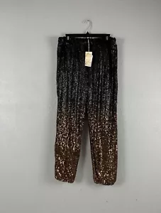 Pantalones Jogger Johnny Was para Mujer Talla S Negros Cobre Ombre Lentejuelas $278 Nuevos con Etiquetas - Imagen 1 de 11