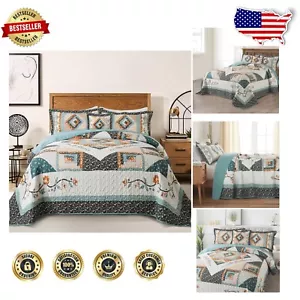 Cotton Floral Lightweight Quilt Twin XL Size Bedding Set for Year-Round Comfort - Picture 1 of 10
