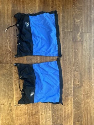 Vintage OR Outdoor Research Blue Black GoreTex Over Boot Gaiters M USA Made VTG - Image 1 of 4