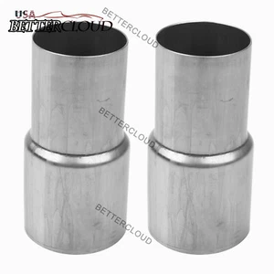 2pcs 2.5" 2 1/2 ID to 3 ID Universal Exhaust Pipe to Pipe Adapter Reducer - Picture 1 of 7
