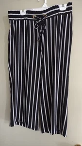 Damen Michael Kors Caprihose weite Beine schwarz-weiß Large - Bild 1 von 3