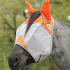 Cashel Crusader Standard Small Horse/Arab Animal Rescue Orange Fly Mask w/ Ears