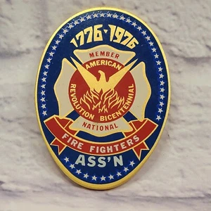 Fire Fighters American Revolution Bicentennial National Member 1776-1976 Button - Picture 1 of 4