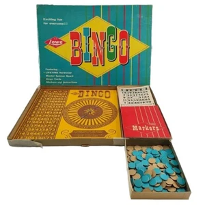 Vintage 1941 E.S. Juego de Bingo Lowe Real Modelo #990 Completo con Instrucciones EE. UU.   - Imagen 1 de 17