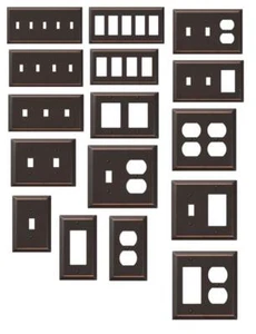 Bronze Wall Switch Plate Outlet Cover Rocker Toggle Light Wall Plate Hampton Bay - Picture 1 of 17