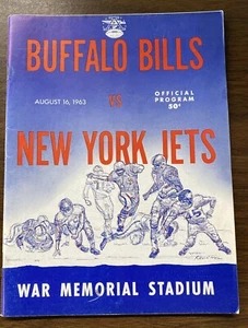 RARE 1963 Buffalo Bills AFL PRESEASON Program vs New York Jets WAR MEMORIAL - Picture 1 of 3