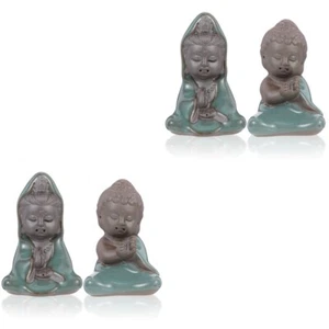 2pcs Flowerpot Tabletop Lifelike Avalokitesvara Statue Tiny Statue - Picture 1 of 12