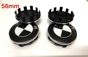 4x Nabendeckel/Nabenkappen für BMW schwarz/weiss 56mm 36136850834 - Bild 1 von 1