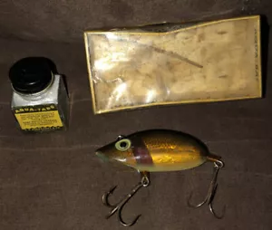 Vtg Burroughs AQUA BAT Fishing Lure Minnow Bait Crank Tackle Rare W/ Box - Picture 1 of 12