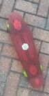 Osprey Penny Board Clear Candy Apple Red Skateboard Green Wheels