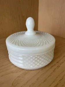 Vintage Milchglas Kochnagel Pulverschale - Bild 1 von 3