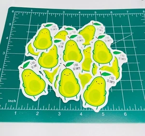 avocado I Feel so Empty Stickers, | Cute, Funny Sticker For Laptop, Phone, Case - Picture 1 of 3