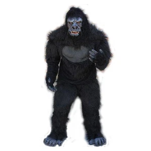 Gorila Mono Adulto Halloween Disfraz Máscara Guantes Pecho Piernas y Pies - Imagen 1 de 2